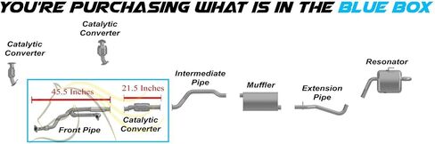 Exhaust Rear Catalytic with Y Pipe Compatible for 2009-2017 Chevy Traverse 3.6L | EPA-Approved | Stainless Steel | Northeastern Exhaust | Free Gaskets Included | Direct Fit in Saudi Arabia
