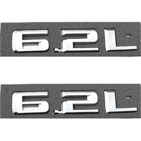 6.2L Emblem Car Hood Badge for 2019 2020 2021 2022 1500 2500HD Truck Nameplate Sticker Pack of 2 (Black-Red) in Saudi Arabia