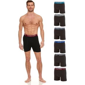 Mens Cotton Stretch Boxer Briefs, Fly or No Fly - Breathable Anti Chafing Tagless, Underwear for Men Multipack in Kuwait