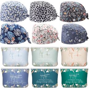 12 Pcs Surgical Tech Week Gift Set Scrub Caps and Canvas Makeup Bags Surgical Technologist Appreciation Gift Bulk for Nurse Doctor Staff Medical in Saudi Arabia