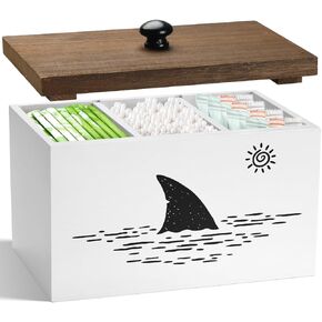 Tampon Holder for Bathroom,White Feminine Product Organizer,Girl Stuff Box for Bathroom,Pad and Tampon Organizer for Bathroom,Pad Holder for Bathroom,Shark Week Bathroom Organizer,Bathroom Accessories in Kuwait