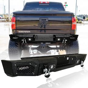 المصد الخلفي متوافق مع 2007-2013 شيفروليه سيلفرادو 1500 وجي إم سي سييرا مع فتحة تركيب مستشعر و4 مصابيح ألومنيوم و2 × 4.75 T حلقات على شكل حرف D in Kuwait