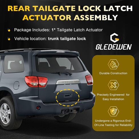 Trunk Latch Tailgate Lock Actuator Motor with Power Opener for 2008-2021 Toyota Sequoia Trunk Lock Replace# 69110-0C041, 69110-0C040, 69110-0C042 in Saudi Arabia