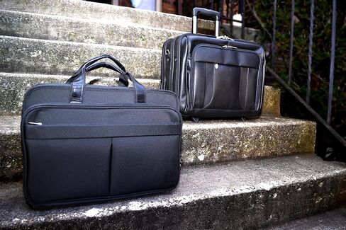 حقيبة كمبيوتر محمول McKlein Walton مقاس 17 بوصة من النايلون قابلة للتوسيع ومقصورة مزدوجة مع أكمام قابلة للإزالة in Kuwait