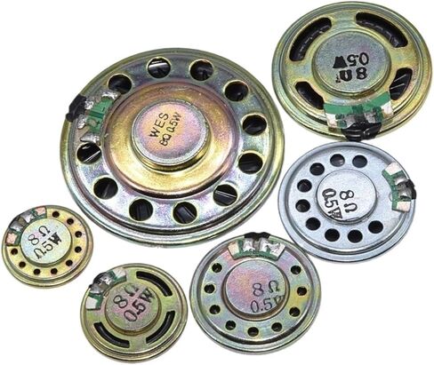 10pcs Speaker 8 Ω, 0.5 watt Sound Accessories, Toy Small Speaker 0.5W, 8R Diameter 20mm 23mm 28mm 30mm 40mm 36 mm 50mm(23mm 0.5W 8R) in Saudi Arabia