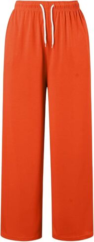 Womens Wide Leg Sweatpants Fleece High Waisted Baggy Sweat Pants Drawstring Open Bottom Casual Athletic Joggers with Pocktes in Saudi Arabia