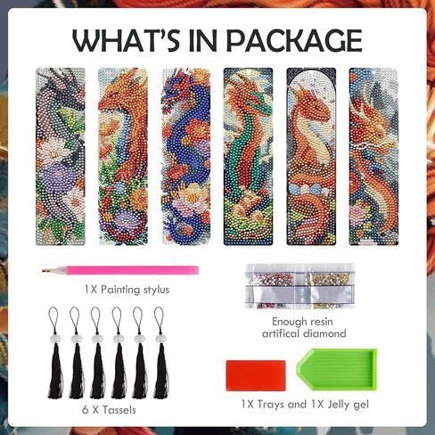 Religious Diamond Painting Bookmarks - 6 PCS Guadalupe Diamond Art Bookmarks Kit DIY Bookmark Christmas Christian Inspirational Gifts for Beginner Book Lover Adults Arts Craft Supplies in Kuwait