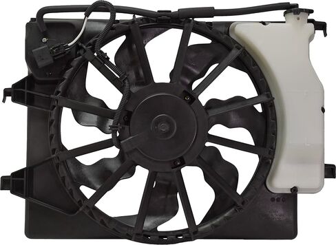 Go-Parts - Radiator Fan Assembly for Hyundai Accent 2018-2022, Kia Rio 2018-2023, Includes Coolant Tank, Replacement 2019 2020 2021 in Saudi Arabia