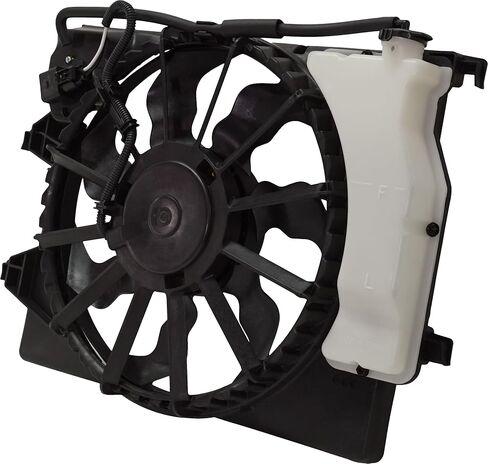 Go-Parts - Radiator Fan Assembly for Hyundai Accent 2018-2022, Kia Rio 2018-2023, Includes Coolant Tank, Replacement 2019 2020 2021 in Saudi Arabia