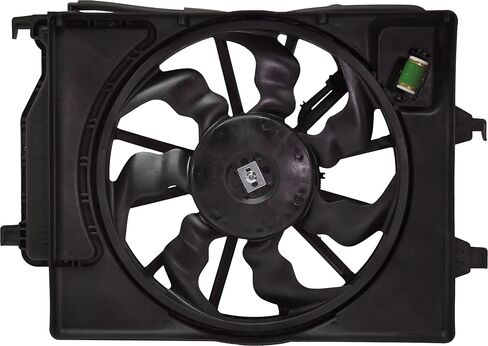 Go-Parts - Radiator Fan Assembly for Hyundai Accent 2018-2022, Kia Rio 2018-2023, Includes Coolant Tank, Replacement 2019 2020 2021 in Saudi Arabia