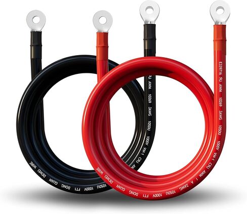7AWG Battery Cable 20 INCH 7 Gauge Pure Copper Battery Inverter Cables in Kuwait