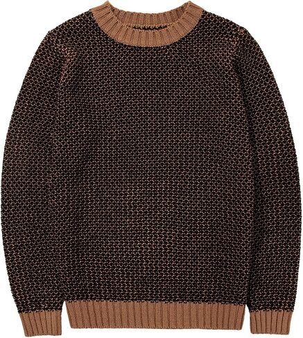 Sidefeel Women's Long Sleeve Pullover Sweaters Casual Crewneck Chunky Knit Color Block Jumper Tops in Saudi Arabia