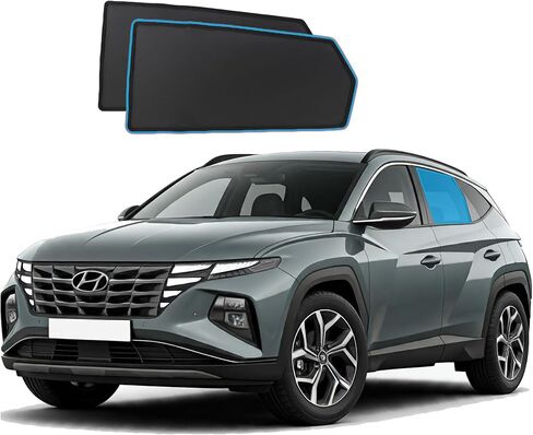 Side & Rear Windows Sun Shade for Hyundai Tucson 2022-2025 | Custom Fit, Magnetic Mesh Cover | Baby UV/Heat Protection, Privacy Shield Sunshade (2-Pack Rear Side Windows Shades) in Saudi Arabia