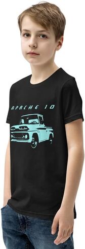 1960 Chevy Apache 10 Antique Pickup Truck Collector Custom Youth Short Sleeve T-Shirt in Saudi Arabia