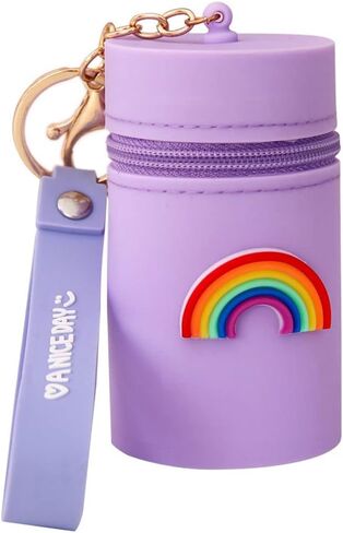 Generic Headphone Storage Bag Lovely Mini Coin Purse Multifunctional Silicone Coin Pocket Portable Key Chain(A) in Saudi Arabia