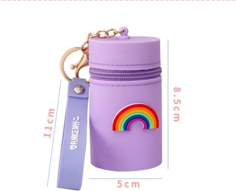 Generic Headphone Storage Bag Lovely Mini Coin Purse Multifunctional Silicone Coin Pocket Portable Key Chain(A) in Saudi Arabia