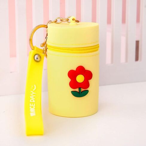 Generic Headphone Storage Bag Lovely Mini Coin Purse Multifunctional Silicone Coin Pocket Portable Key Chain(A) in Saudi Arabia