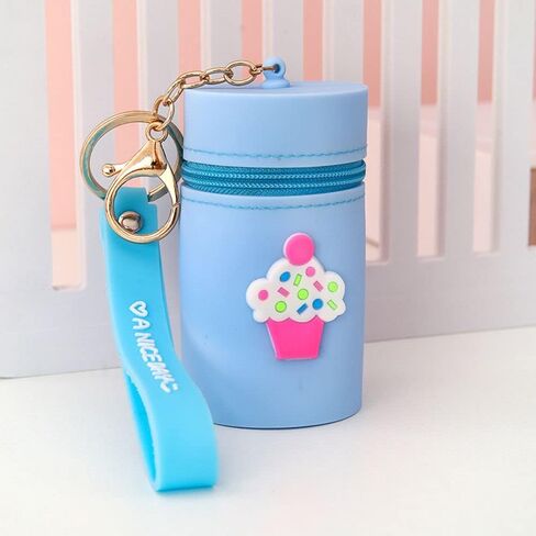 Generic Headphone Storage Bag Lovely Mini Coin Purse Multifunctional Silicone Coin Pocket Portable Key Chain(A) in Saudi Arabia