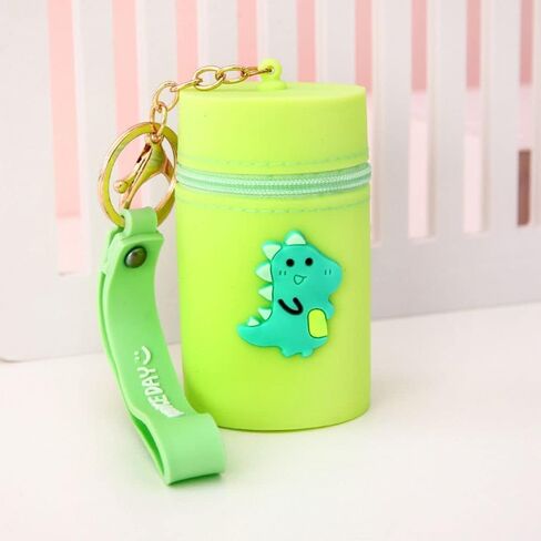 Generic Headphone Storage Bag Lovely Mini Coin Purse Multifunctional Silicone Coin Pocket Portable Key Chain(A) in Saudi Arabia