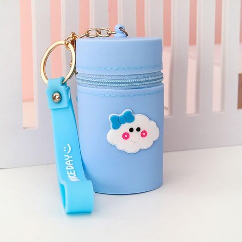 Generic Headphone Storage Bag Lovely Mini Coin Purse Multifunctional Silicone Coin Pocket Portable Key Chain(A) in Saudi Arabia