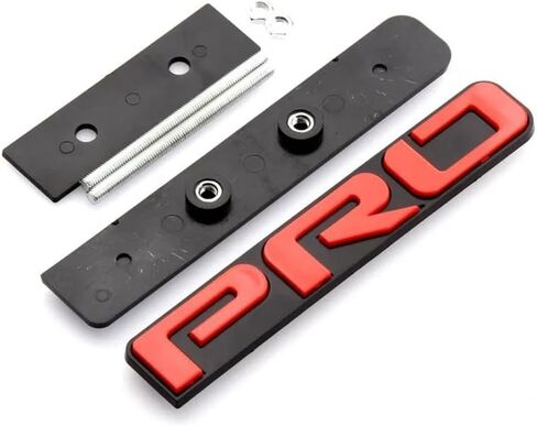 TRD Style Grille Emblem Overlay 5 9/16 بوصة - ملصق شارة أمامية حمراء ثلاثية الأبعاد متوافق مع Toyota Tacoma/Tundra/4Runner - ملحقات سلسلة PRO (عبوة واحدة) in Kuwait