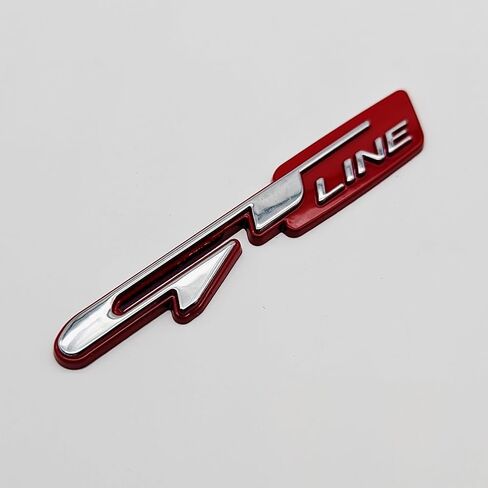 3D Metal GT Line Logo Car Emblem Auto Grand Tourer Badge Premium Sticker Racing Sport Decal Replacement (Black&Red) in Saudi Arabia