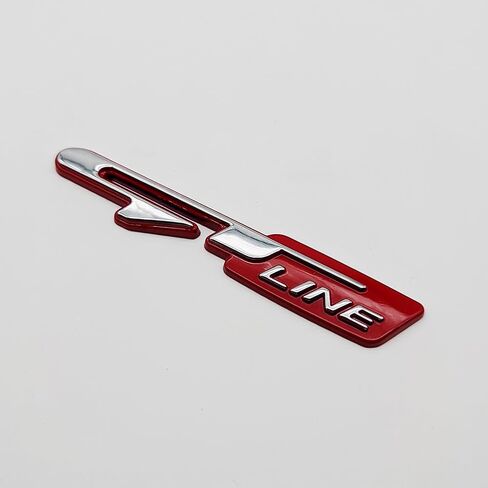 3D Metal GT Line Logo Car Emblem Auto Grand Tourer Badge Premium Sticker Racing Sport Decal Replacement (Black&Red) in Saudi Arabia