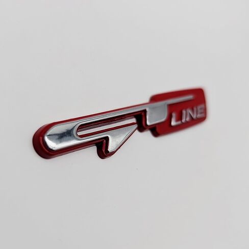 3D Metal GT Line Logo Car Emblem Auto Grand Tourer Badge Premium Sticker Racing Sport Decal Replacement (Black&Red) in Saudi Arabia