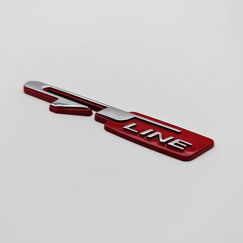 3D Metal GT Line Logo Car Emblem Auto Grand Tourer Badge Premium Sticker Racing Sport Decal Replacement (Black&Red) in Saudi Arabia