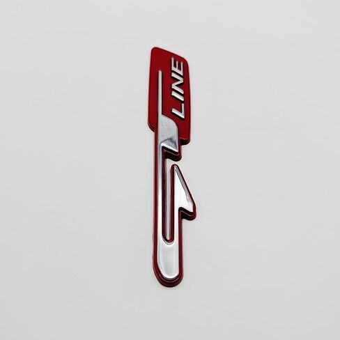 3D Metal GT Line Logo Car Emblem Auto Grand Tourer Badge Premium Sticker Racing Sport Decal Replacement (Black&Red) in Saudi Arabia