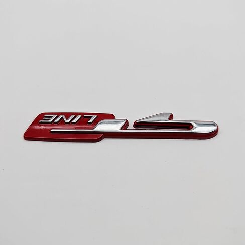 3D Metal GT Line Logo Car Emblem Auto Grand Tourer Badge Premium Sticker Racing Sport Decal Replacement (Black&Red) in Saudi Arabia