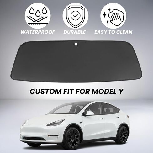 حصيرة الباب الخلفي الواقية لصندوق السيارة الخلفي لسيارة Tesla Model Y 20'-24'- بطانة وسادة جلدية سوداء مقاومة للطقس ومقاومة للخدش in Saudi Arabia