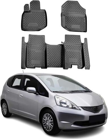 OMAC الحصير المخصص وبطانات البضائع لهوندا فيت 2006-2008 أسود 5 قطع in Kuwait