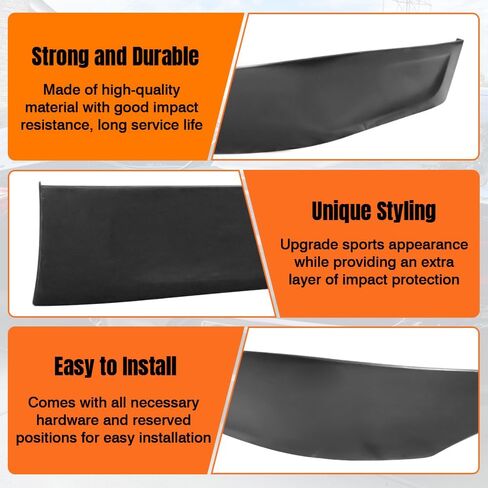 Rear Bumper Diffuser Lip Side Corner Apron, Compatible with 2009-2015 Nissan Maxima, PU Rear Lower Lip Valance Splitter, Unpainted Black in Saudi Arabia