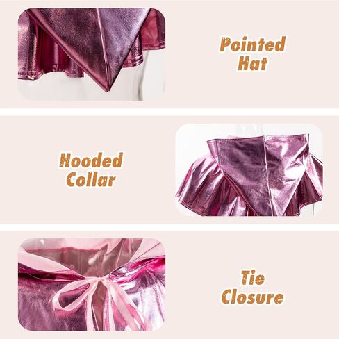 Metallic Medieval Cloak Men Women Hooded Cape Haunted Wizard Cloak Halloween Costumes in Saudi Arabia