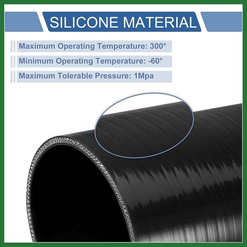 Motoforti 1 Pcs 35mm 1.38" ID 400mm 15.75" Length 0 Degree Black Red Car Silicone Hose Coolant Hose Universal Long-lasting in Saudi Arabia