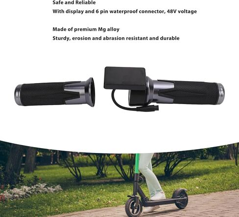 E Throttle Grip, 1Pair 48V for Electric Scooter Throttle Grip with Display and 6 Pin Connector in Saudi Arabia