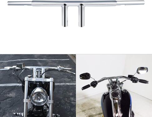 TCT-MOTORPARTS 1-1/4" Fat 8" Rise T Bar Handlebar Fits for Harley Dyna Super Wide Glide Sportster XL883 1200 in Saudi Arabia