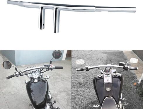 TCT-MOTORPARTS 1-1/4" Fat 8" Rise T Bar Handlebar Fits for Harley Dyna Super Wide Glide Sportster XL883 1200 in Saudi Arabia