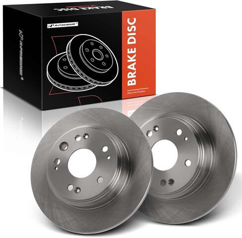 A-Premium 11.10 inch (282mm) Rear Solid Disc Brake Rotors Compatible with Select Acura Models - RL 2002 2003 2004, 2-PC Set in Saudi Arabia