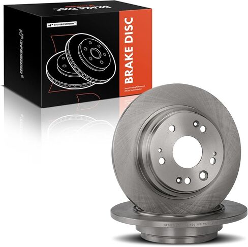 A-Premium 11.10 inch (282mm) Rear Solid Disc Brake Rotors Compatible with Select Acura Models - RL 2002 2003 2004, 2-PC Set in Saudi Arabia