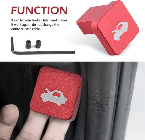 Hood Latch Release Handle Cable Repair Kit, Aluminum Alloy Hood Release Latch Handle, Compatible with Honda Civic 1996-2011, Honda CR-V 1997-2006, Honda Element 2003-2011 (Red) in Saudi Arabia