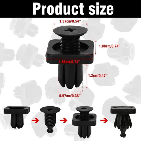 20Pcs Mudguard Clip Car Rivet Fastener Bumper Clip Retainer Screw 91514-TG1-T01 Replacement for Honda for HRV for Accord for Odyssey for CRV in Saudi Arabia