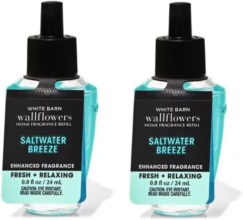 Bath and Body Works SALTWATER BREEZE Wallflowers Home Fragrance Refill Bulbs - Set Of 2, Full Size in Saudi Arabia