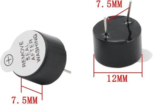 10 قطعة/الوحدة DC3V 5 فولت 12 فولت 12075 صفارة إنذار نشطة 12x7.5 مللي متر سوف يصدر صوت الجرس المتكامل عندما يتم تنشيطه (10 قطعة 12075 3 فولت) in Saudi Arabia