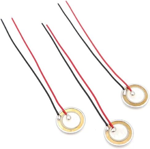10PCS/lot 12MM 15MM 20MM 27MM 35MM Brass Buzzer Sheet with Aluminum Shell Sound Cavity Welding Wire Piezoelectric Ceramic Sheet(10PCS 15MM) in Saudi Arabia