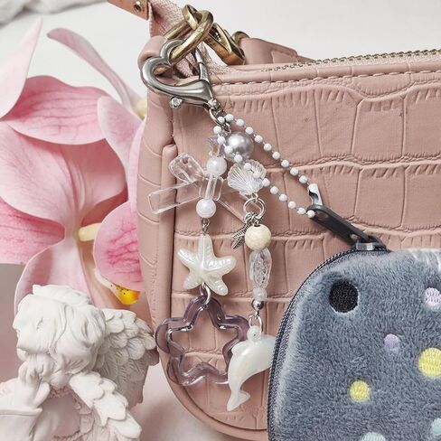 Adorable Whale Shark Coin Purse Keychain,Soft Plush Zipper Coin Purse,Handmade Purse Bag Charm Gift for Girls Women (Grey) in Saudi Arabia