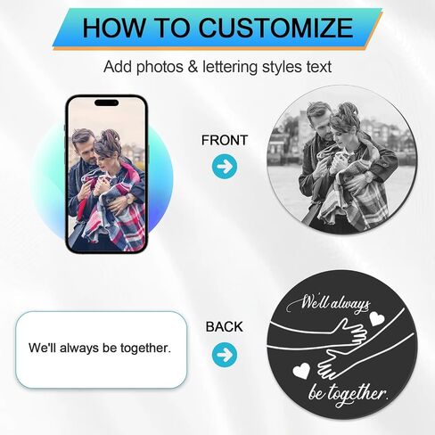 Custom Personalized Pocket Hug Token Keychain Gifts Custom keychain with Picture Inspirational Gifts for Men Women in Saudi Arabia