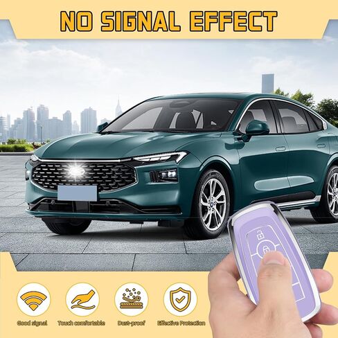 غطاء FUNTOR Key Fob لسيارة Ford Explorer Maverick Mustang Fusion Escape Edge F150 F250 F350، واقي مفتاح TPU ممتاز مع سلسلة مفاتيح جلدية ومفك براغي، حافظة تحكم عن بعد بخمسة أزرار (وردي) in Kuwait
