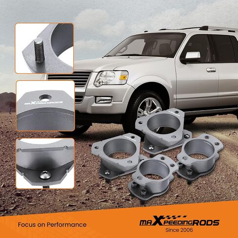 maXpeedingrods 3" Front 2" Rear Leveling lift Kit for Ford Explorer 2006-2010 2WD 4WD, SUV Steel Strut Spacer Suspension Lift Kit, Black in Saudi Arabia